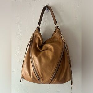 Rebeca Minkhoff Camel Leather Moto Bag